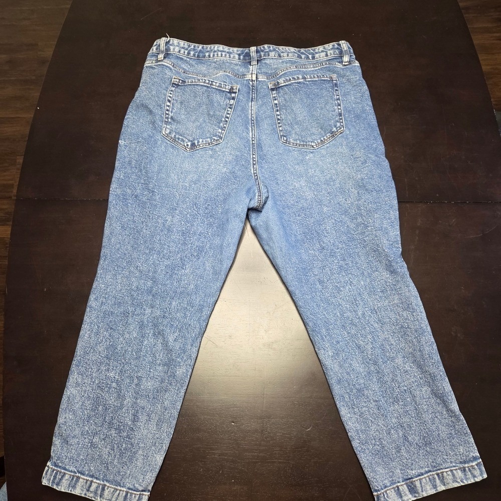 Lane Bryant Womens Size 18 Straight Leg Jeans Medium Wash High Rise Blue Denim
